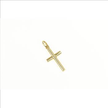 14K Classic Christian Faith Cross Symbol Yellow Gold Charm/Pendant