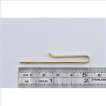 14K Colibri Diamond Inset Vintage Men's Yellow Gold Tie Bar