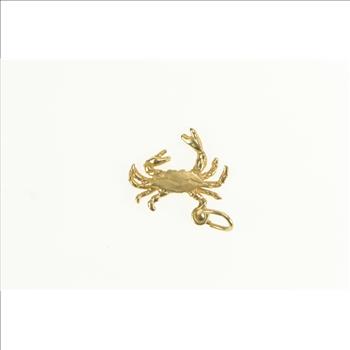 14K Crab Cancer Astrology Symbol Star Sign Yellow Gold Charm/Pendant