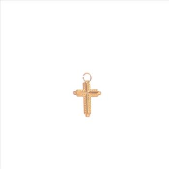 14K Cross Christian Faith Religious Symbol Yellow Gold Charm/Pendant