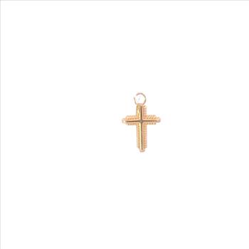 14K Cross Christian Faith Religious Symbol Yellow Gold Charm/Pendant