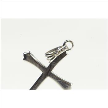14K Cross Christian Faith Symbol Classic White Gold Charm/Pendant