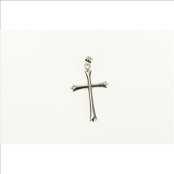 14K Cross Christian Faith Symbol Classic White Gold Charm/Pendant