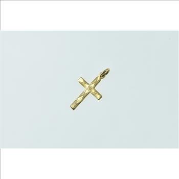 14K Cross Christian Faith Symbol Classic Yellow Gold Charm/Pendant