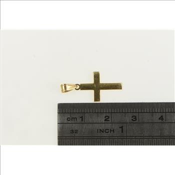 14K Cross Christian Faith Symbol Religious Yellow Gold Charm/Pendant