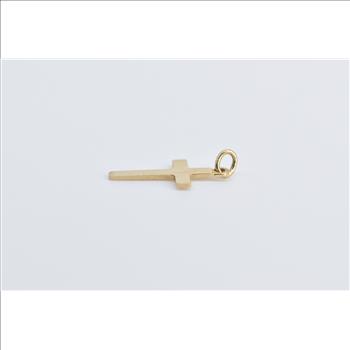 14K Cross Christian Faith Symbol Religious Yellow Gold Charm/Pendant