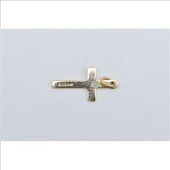 14K Cross Christian Faith Symbol Religious Yellow Gold Charm/Pendant