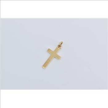 14K Cross Christian Faith Symbol Religious Yellow Gold Charm/Pendant