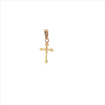 14K Cross Christian Faith Symbol Religious Yellow Gold Charm/Pendant