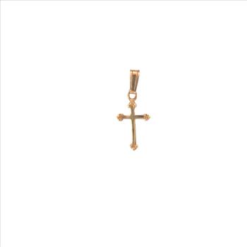 14K Cross Christian Faith Symbol Religious Yellow Gold Charm/Pendant