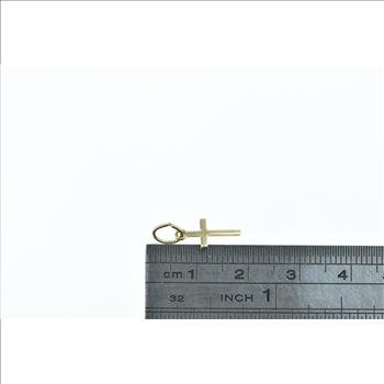 14K Cross Christian Faith Symbol Religious Yellow Gold Charm/Pendant