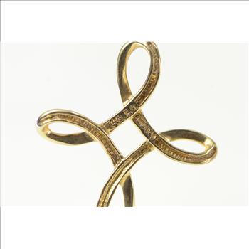 14K Cross Loop Christian Faith Symbol Yellow Gold Charm/Pendant