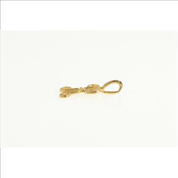 14K Cursive K Monogram Letter Initial Name Yellow Gold Charm/Pendant