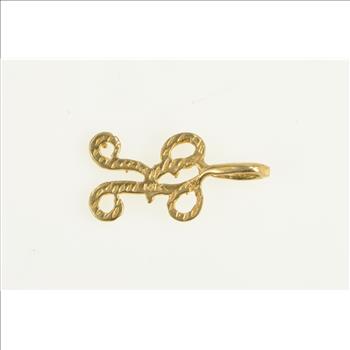 14K Cursive K Monogram Letter Initial Name Yellow Gold Charm/Pendant