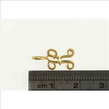 14K Cursive K Monogram Letter Initial Name Yellow Gold Charm/Pendant