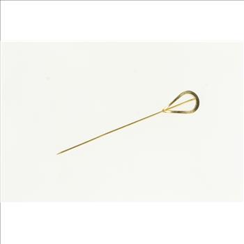 14K Curved Tear Drop Vintage Simple Yellow Gold Stick Pin | Property Room