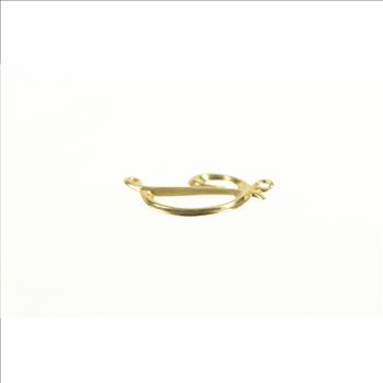 14K D Cursive Name Initial Letter Monogram Yellow Gold Charm/Pendant