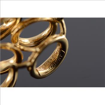 14K Dan Frere 0.30 CTW Diamond Free Form Circle Cluster Yellow Gold Pin/Brooch