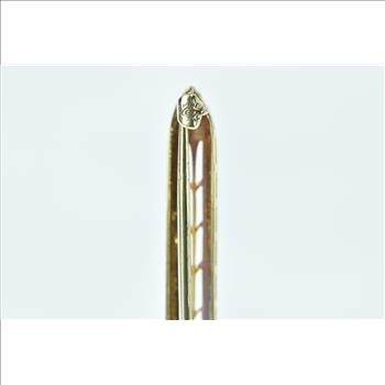 14K Diamond Art Deco Filigree Enamel Ornate Bar Yellow Gold Pin/Brooch