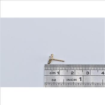 14K Diamond Butterfly Change Symbol Single Stud Yellow Gold Earring