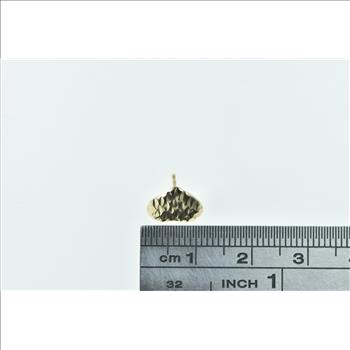 14K Diamond Cut Heart Love Symbol Vintage Single Yellow Gold Earring
