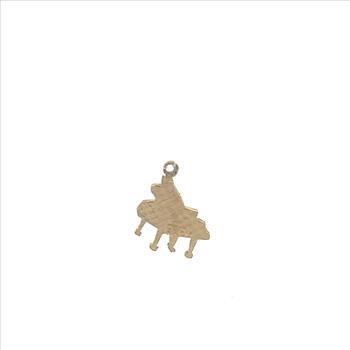 14K Diamond Cut Piano Musical Instrument Yellow Gold Charm/Pendant