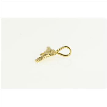 14K Diamond Cut Revolver Pistol Vintage Gun Yellow Gold Charm/Pendant