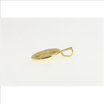 14K Diamond Cut Sand Dollar Sea Shell Ocean Yellow Gold Charm/Pendant