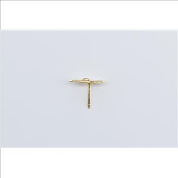 14K Diamond Dollar Sign Cash Money Lapel Yellow Gold Pin/Brooch