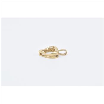 14K Diamond Heart Love Symbol Romantic Vintage Yellow Gold Charm/Pendant