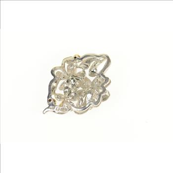 14K Diamond Plumeria Flower Cluster Denny Wong White Gold Pendant