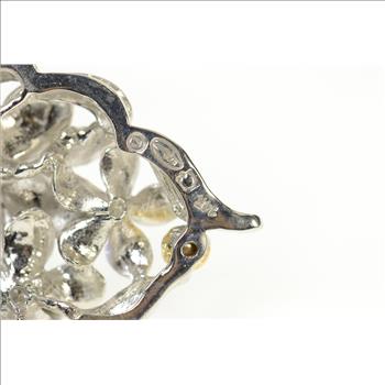 14K Diamond Plumeria Flower Cluster Denny Wong White Gold Pendant