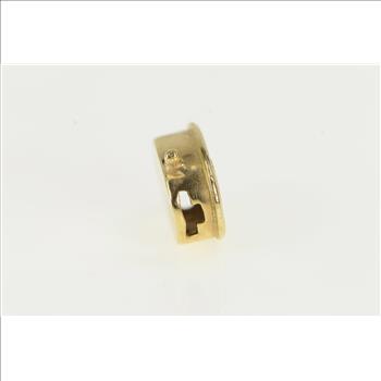 14K Dogwood Flower Swirl Oval Box Clasp Yellow Gold