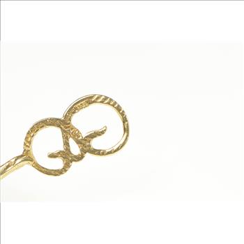 14K E Cursive Letter Initial Monogram Name Yellow Gold Charm/Pendant