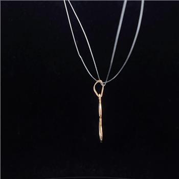 14K E Cursive Letter Monogram Name Yellow Gold Charm/Pendant