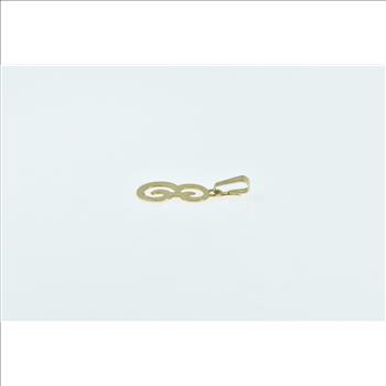 14K E Cursive Monogram Letter Initial Name Yellow Gold Charm/Pendant