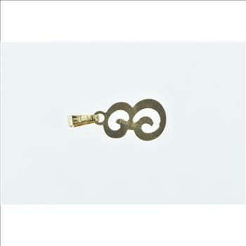 14K E Cursive Monogram Letter Initial Name Yellow Gold Charm/Pendant
