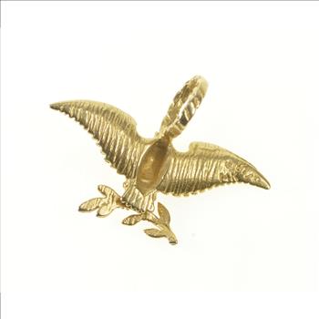 14K Eagle with Olive Branch Great Seal USA Yellow Gold Pendant