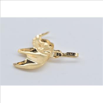 14K Elephant Memory Patience Symbol Animal Yellow Gold Charm/Pendant