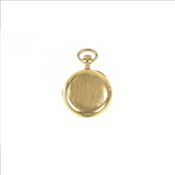14k Elfin Red Enamel MMC Monogram Engraved Pocket Watch