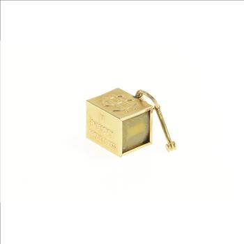 14K Emergency Money Cash Dollar Bill Hammer Yellow Gold Charm/Pendant