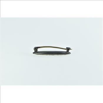 14K Enamel Forget Me Not Flower Bar Yellow Gold Pin/Brooch