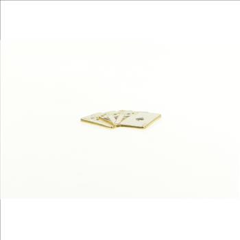 14K Enamel Spades Royal Flush Playing Card Hand Yellow Gold Charm/Pendant