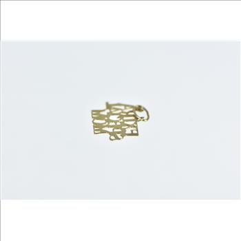 14K Extra Special Mom Word Cut Out Yellow Gold Charm/Pendant