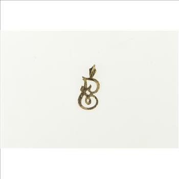 14K F Cursive Initial Monogram Name Letter Yellow Gold Charm/Pendant