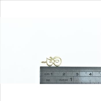 14K F Cursive Letter Monogram Name Yellow Gold Charm/Pendant