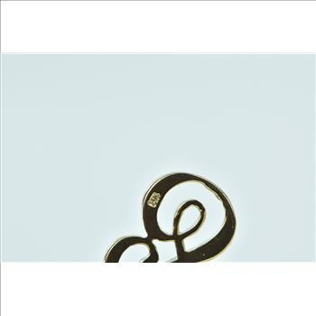 14K F Cursive Letter Monogram Name Yellow Gold Charm/Pendant