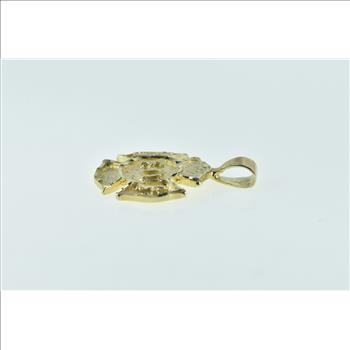 14K FD Fire Fighter Department First Responder Yellow Gold Charm/Pendant
