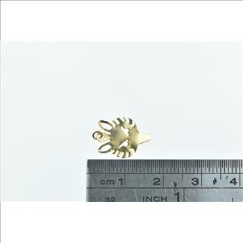 14K Fox Woodland Animal Forest Nature Motif Yellow Gold Charm/Pendant