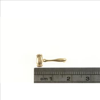 14K Gavel Justice Symbol Judge Lawyer Lapel Yellow Gold Pin/Brooch